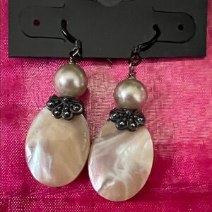 Elegant Pearl and Silver Earrings